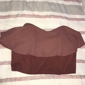 Mauve colored crop top